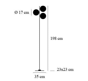 Catellani & Smith Lederam F3 LED Floor Light Specification