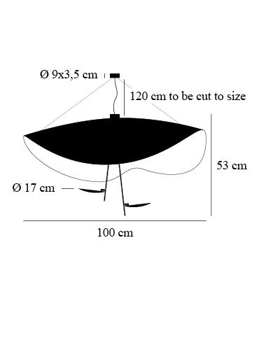 Catellani & Smith Lederam Manta S2 LED Suspension Light Specification 