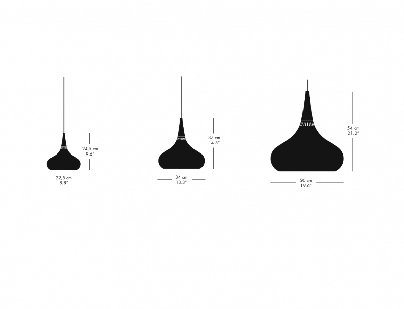 Specification image for Fritz Hansen Orient Pendant 