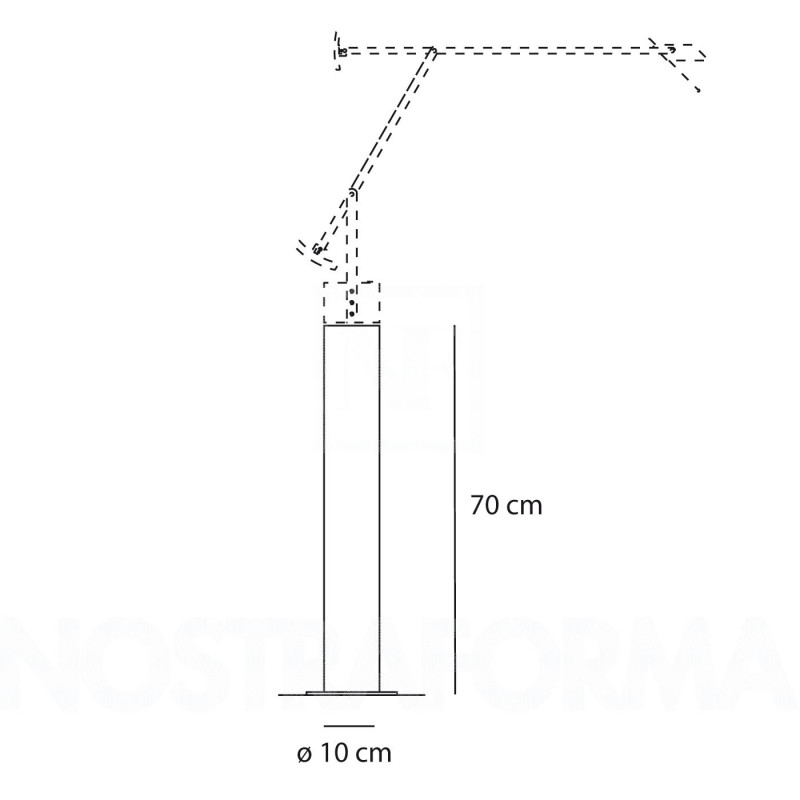 Specification image for Artemide Tizio 35 floor support