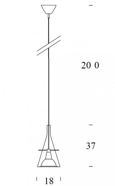 Specification Image for Fontana Arte Flute LED Suspension