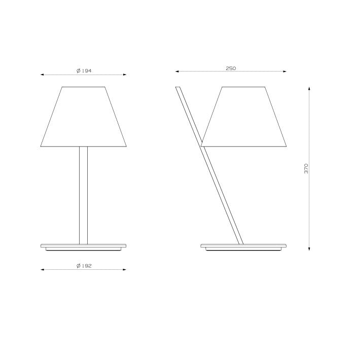 Specification image for Artemide La Petite Table Lamp