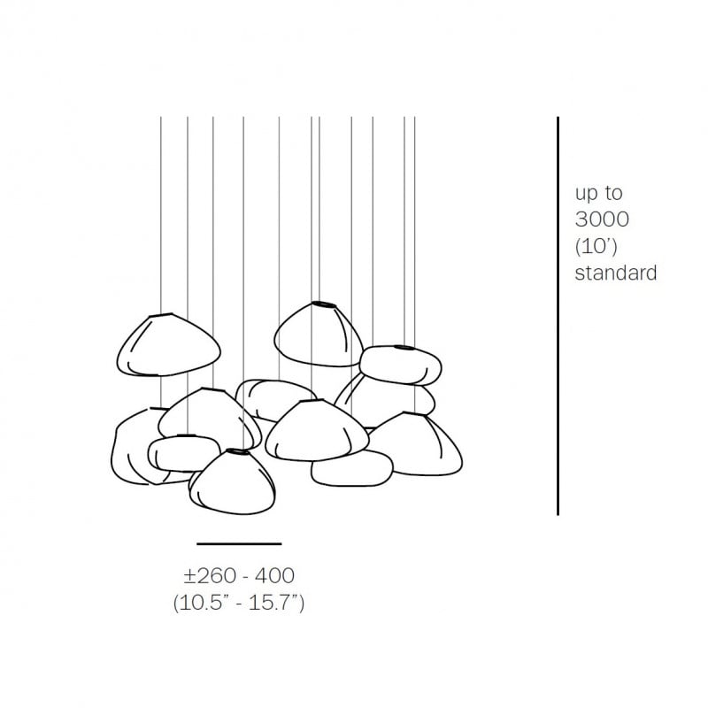 Specification image for Bocci 73 Series Chandelier