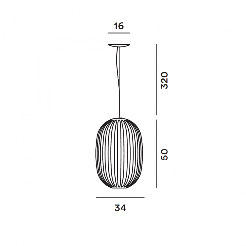 Specification image for Foscarini Plass Pendant 