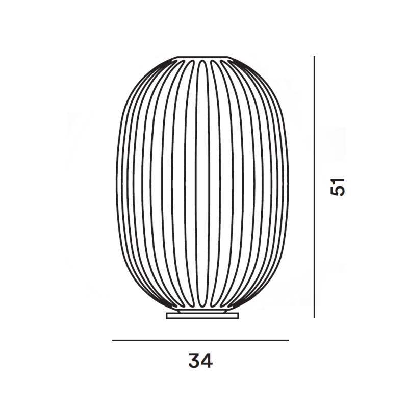 Specification image for Foscarini Plass Table Lamp