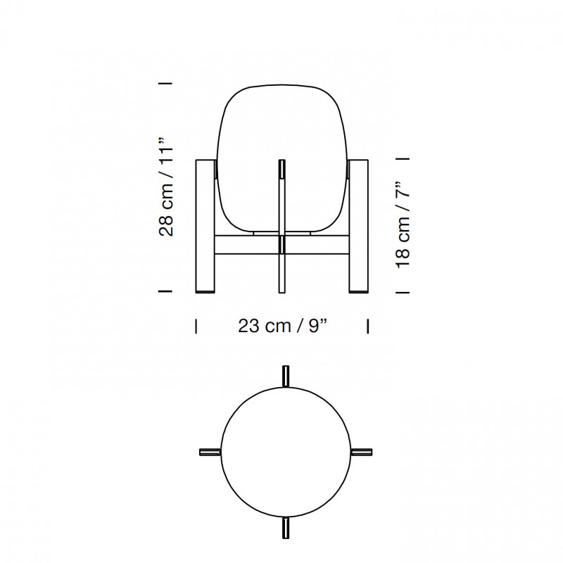 Specification images for Santa & Cole Cestita Metálica Table Lamp