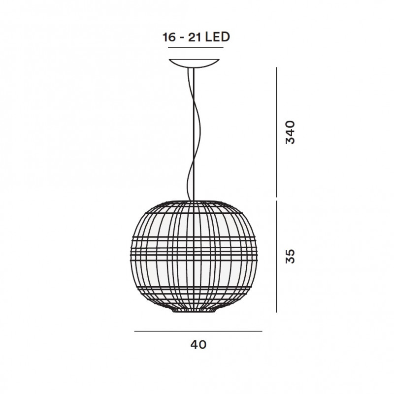 Specification image for Foscarini Tartan Pendant