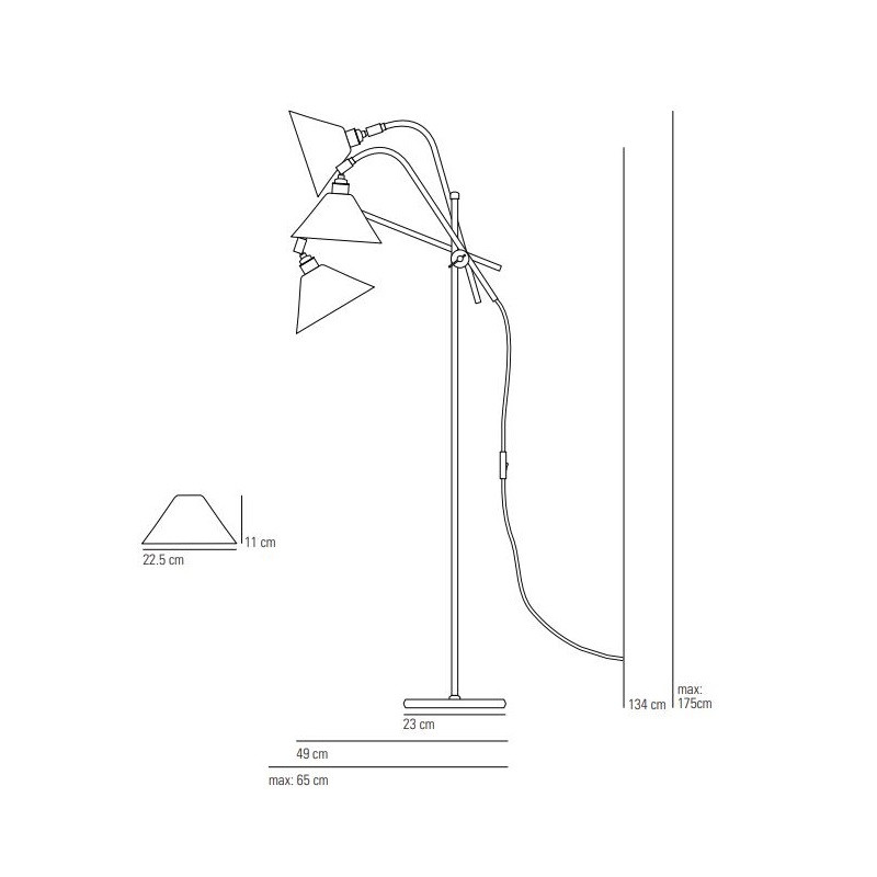Original BTC Ceramic Task Floor Lamp Specification