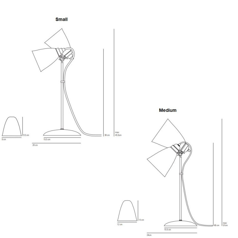 Original BTC Hector Dome Table Lamp Specification