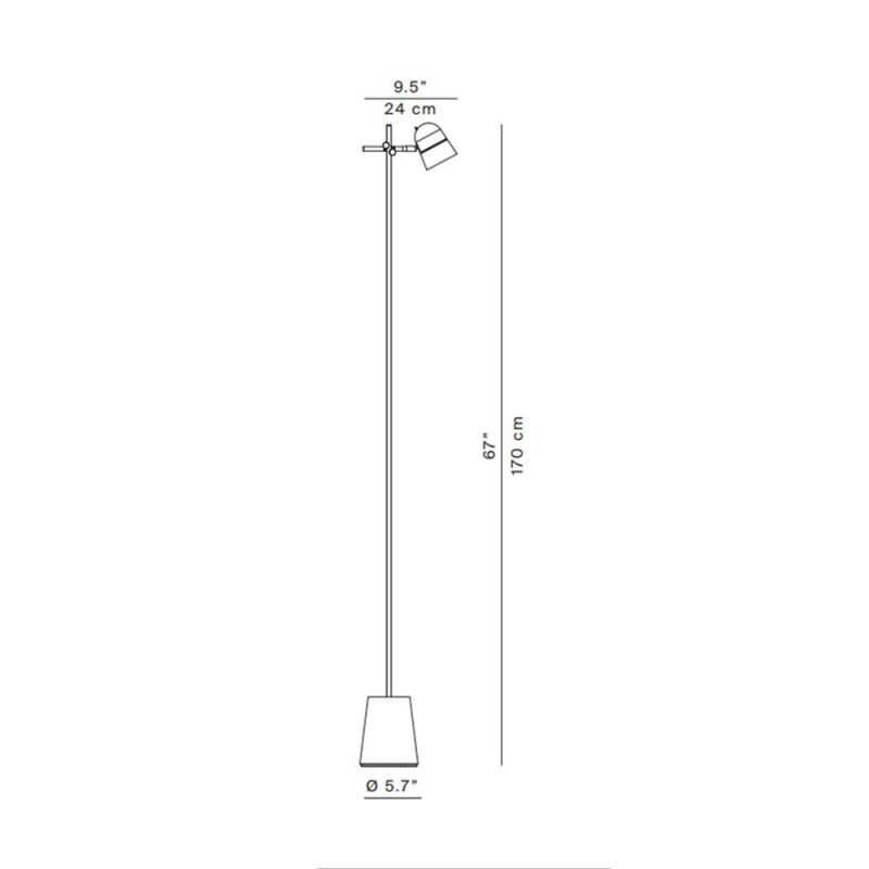 Specification Image for Luceplan Counterbalance Floor Lamp