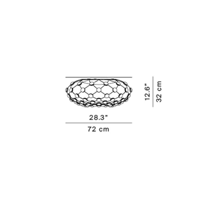 Specification Image for Luceplan Mesh Ceiling Light