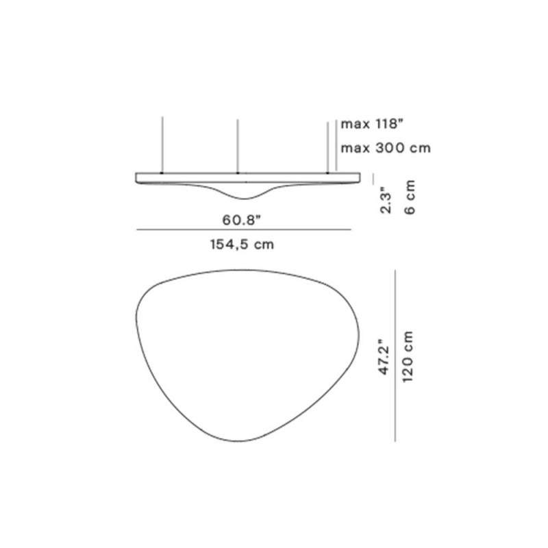 Specification Image for Luceplan Petale LED Suspension