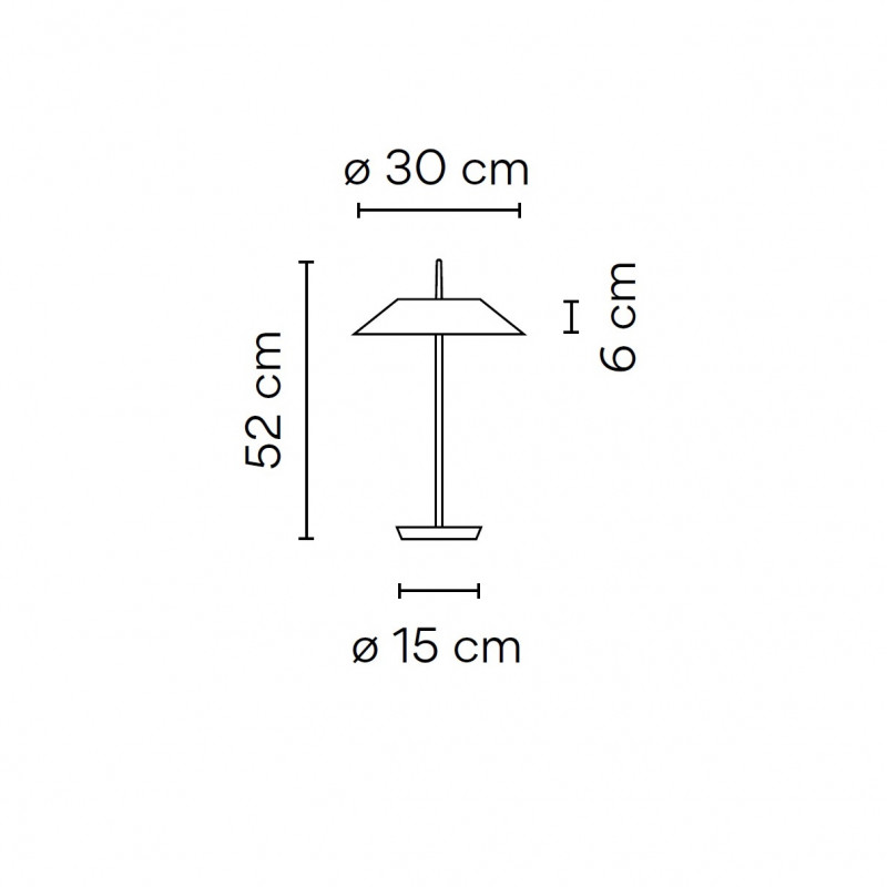 Specification image for Vibia Mayfair LED Table Lamp