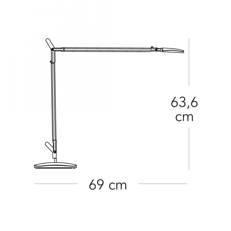Specification image for Fontana Arte Volée LED Table Lamp