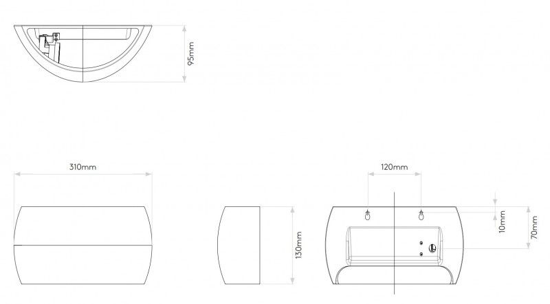 Specification image for Astro Milo Wall Light