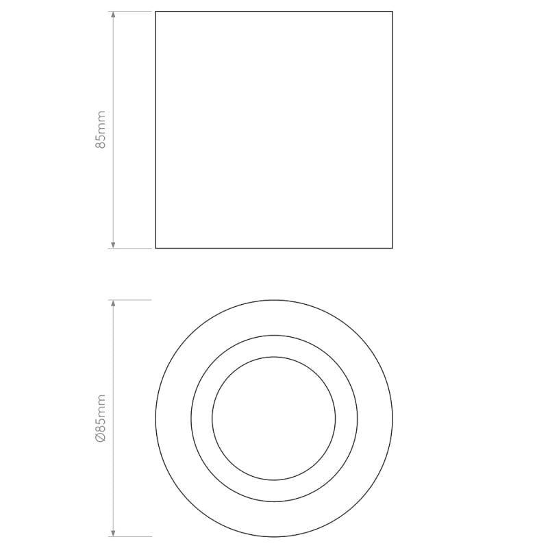 Specification Image for Astro Kos II Round Exterior Ceiling Light