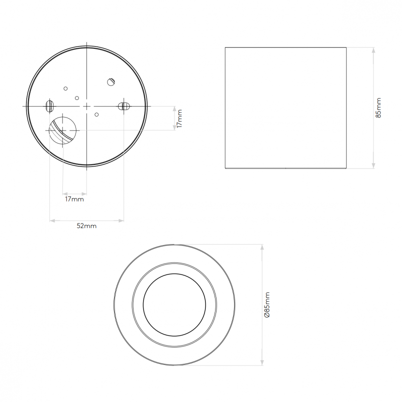 Specification image for Astro Kos Round Ceiling Light