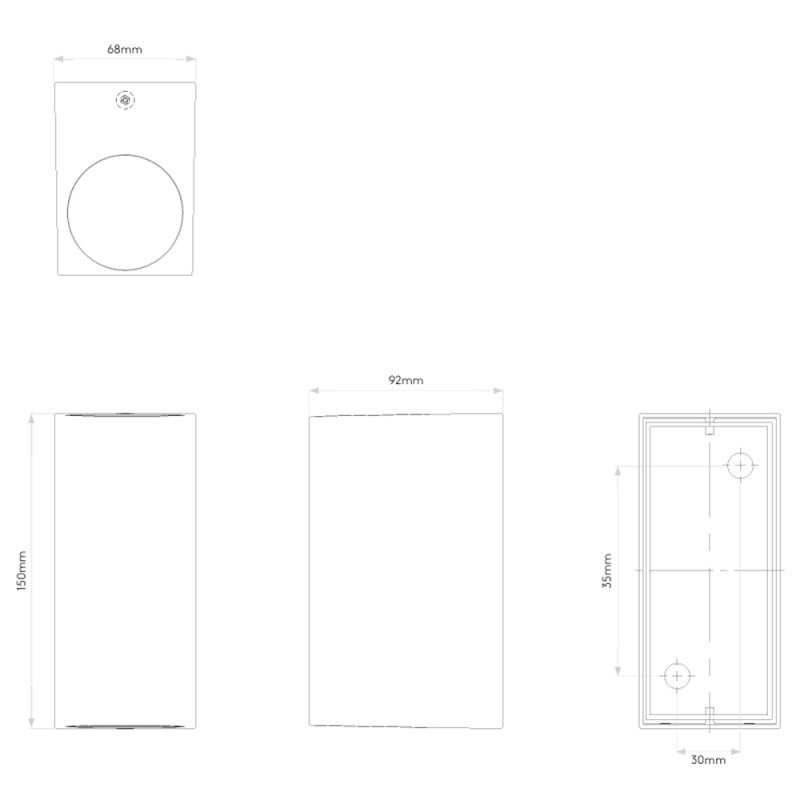 Specification Image for Astro Chios 150 Wall Light