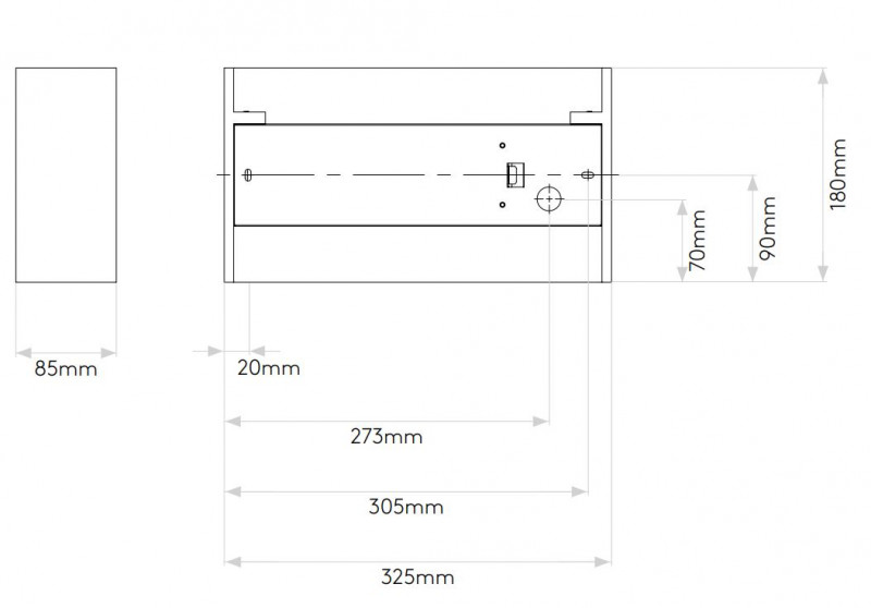 Specification image for Astro Pella 325 Wall Light