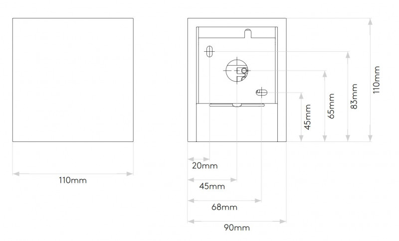 Specification image for Astro Parma 110 Wall Light