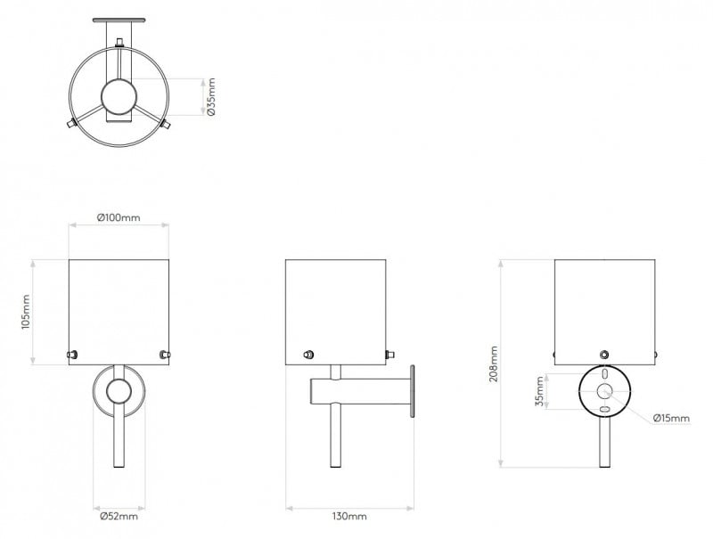 Specification image for Astro Arezzo Wall Light