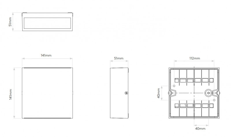 Specification image for Astro Elis Twin LED Exterior Wall Light