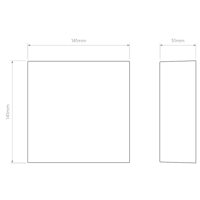 Specification Image for Astro Elis Twin LED Exterior Wall Light