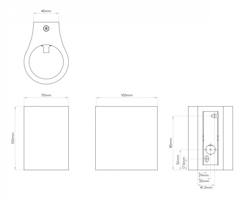 Specification image for Astro Pero Wall Light