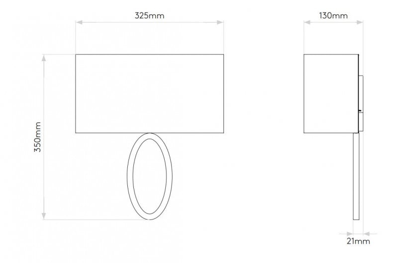 Specification image for Astro Lima Wall Light