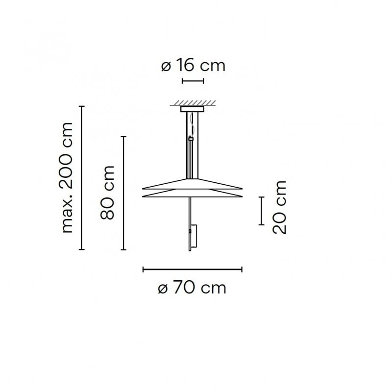 Specification image for Vibia Flamingo 1510 LED Pendant