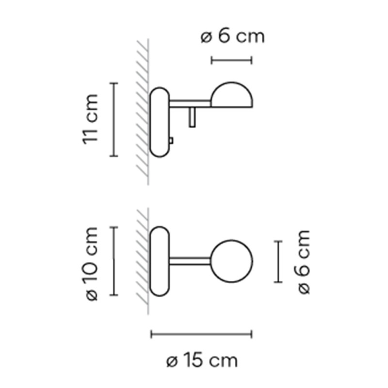 Specification Image for Vibia Pin 1675 LED Wall Light