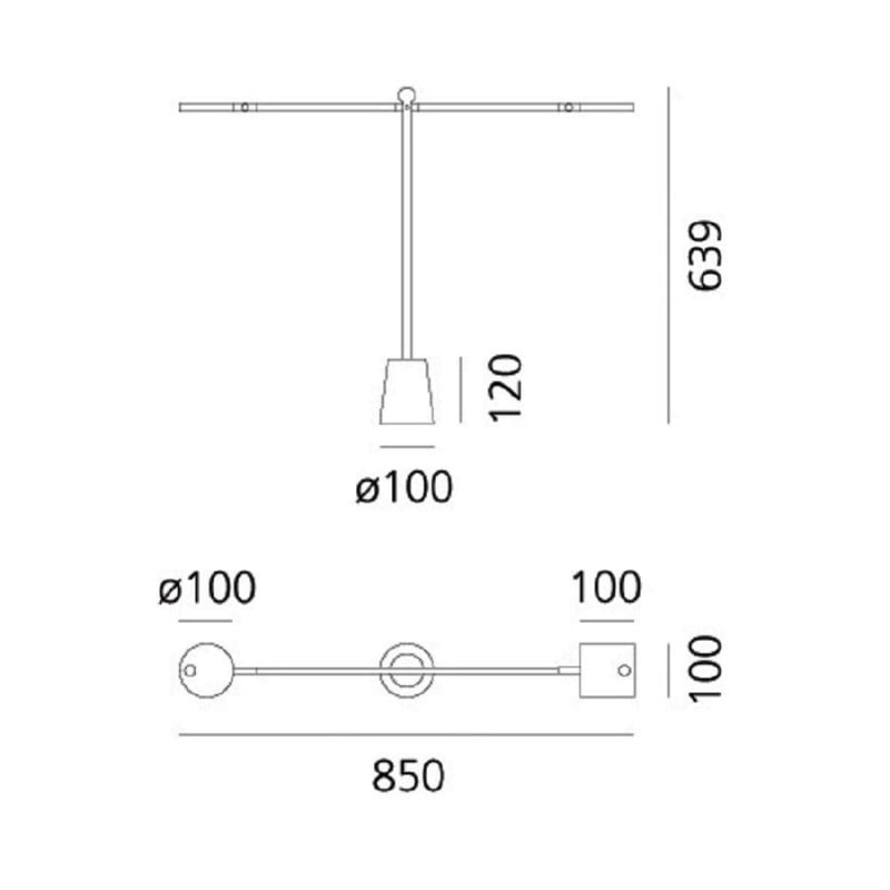 Specification image for Artemide Equilibrist LED Table Lamp