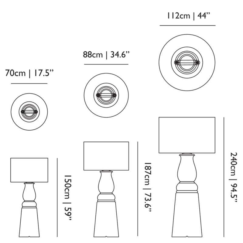 Specification image for Moooi Farooo Floor Lamp