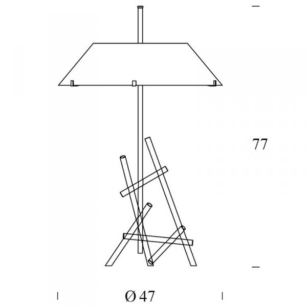 Specification Image for Fontana Arte Ashangai Table Lamp