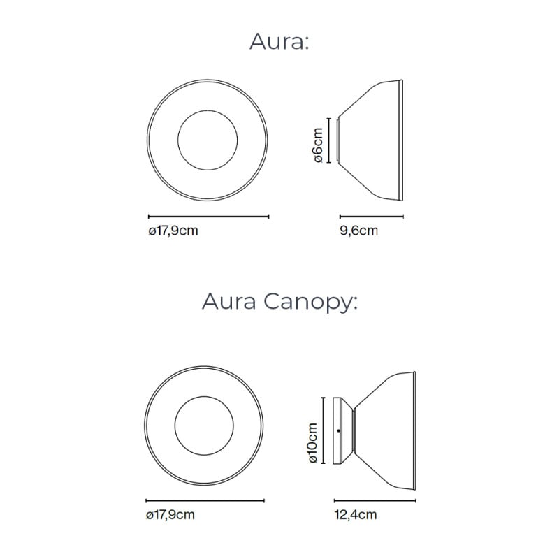 Marset Aura LED Wall Light Specification