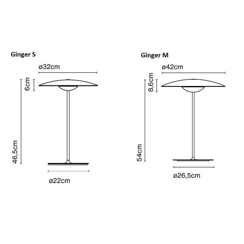 Marset Ginger LED Table Lamp Specification 