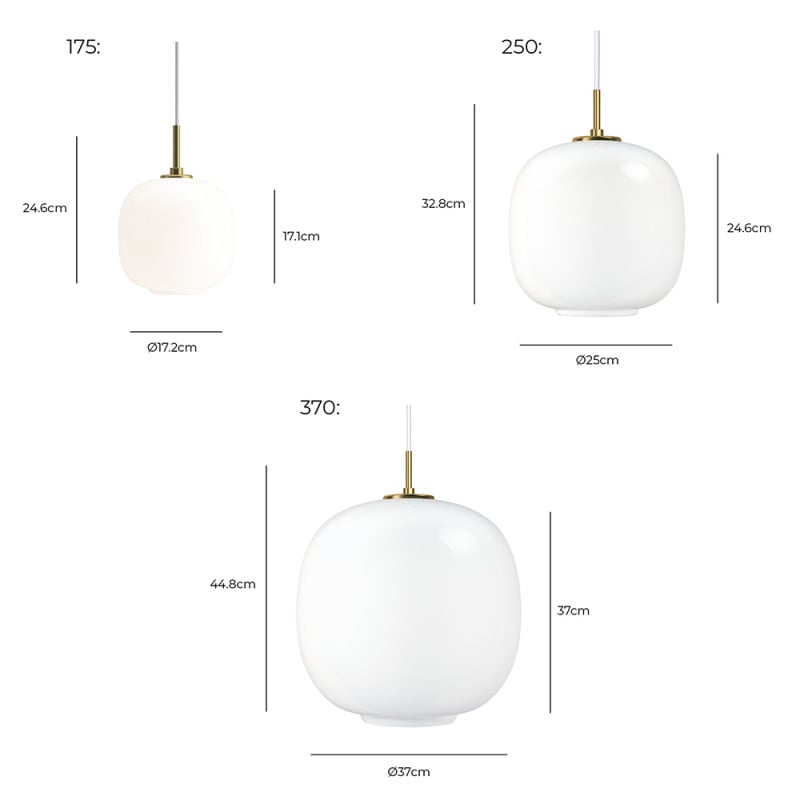 Specification Image for Louis Poulsen VL45 Radiohus PendantLouis Poulsen VL45 Radiohus Pendant