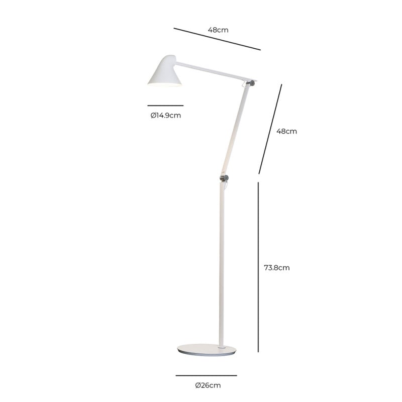 Specification Image for Louis Poulsen NJP LED Floor Lamp