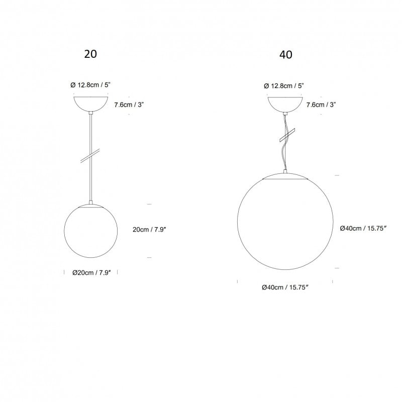 Specification image for Innermost Drop Pendant Light