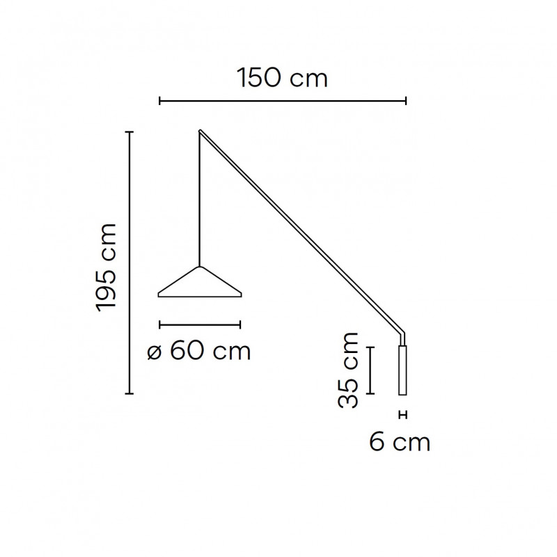 Specification image for Vibia North 5630 LED Wall Light