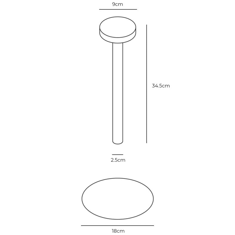 Specification Image for Davide Groppi TeTaTeT LED Portable Lamp