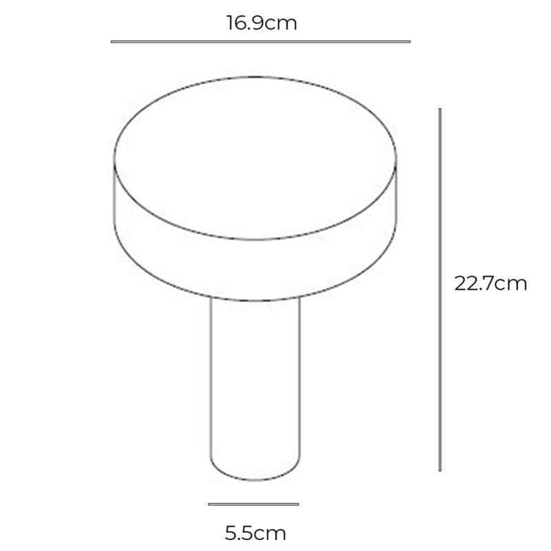 Specification Image for Davide Groppi PoPuP LED Portable Lamp