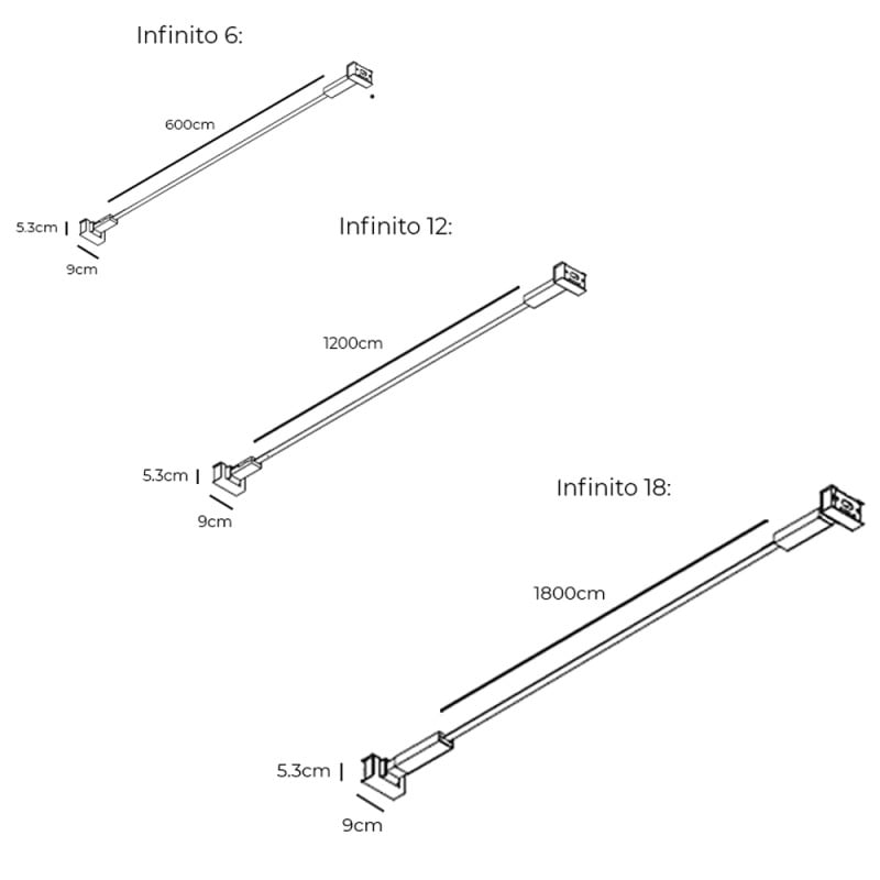 Specification Image for Davide Groppi Infinito LED Ceiling Light