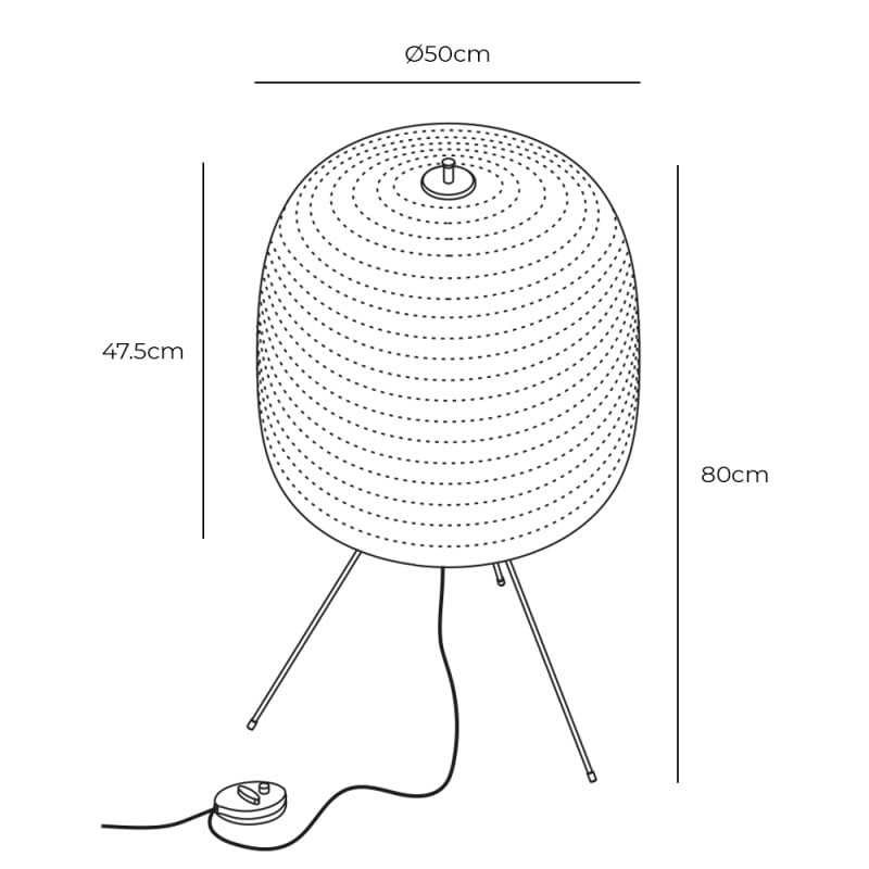 Specifiction Image for Davide Groppi Shoji Floor Lamp