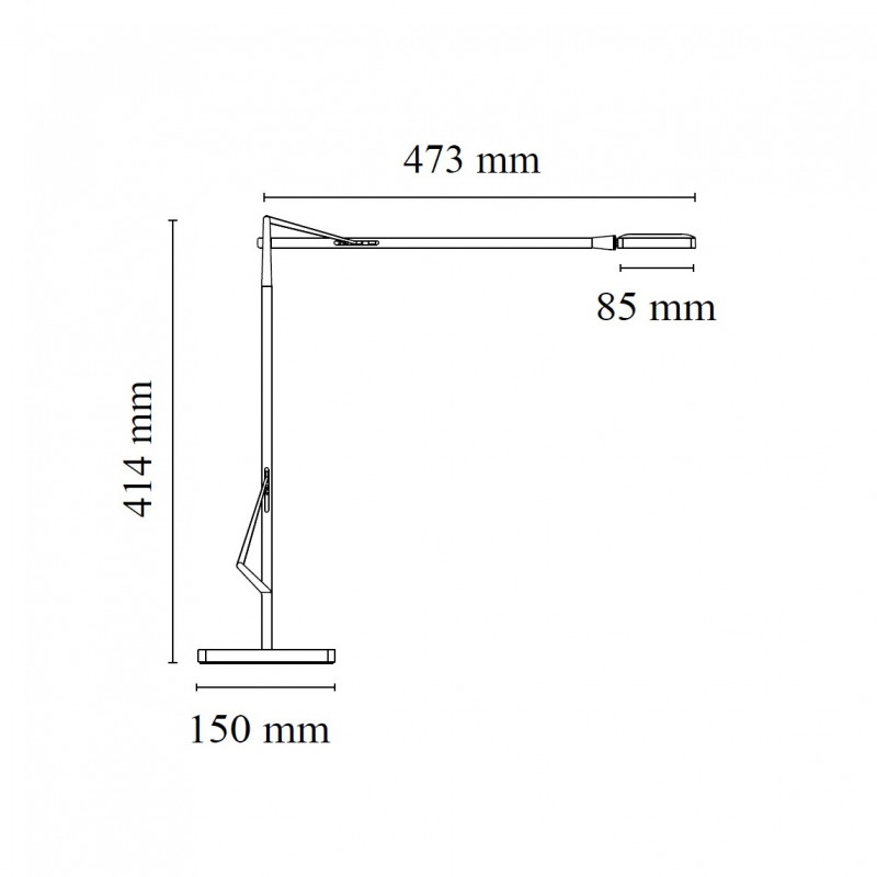 Specification image for Flos Kelvin LED Edge Table Lamp