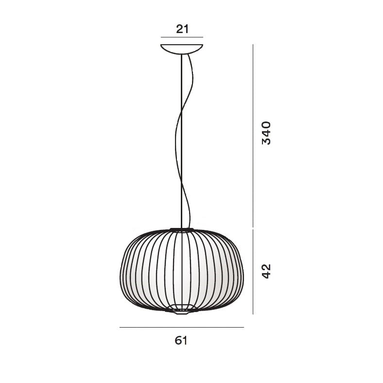 Specification image for Foscarini Spokes 3 LED Pendant 