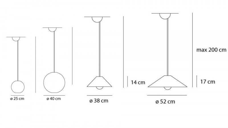 Specification image for Artemide Aggregato Pendant