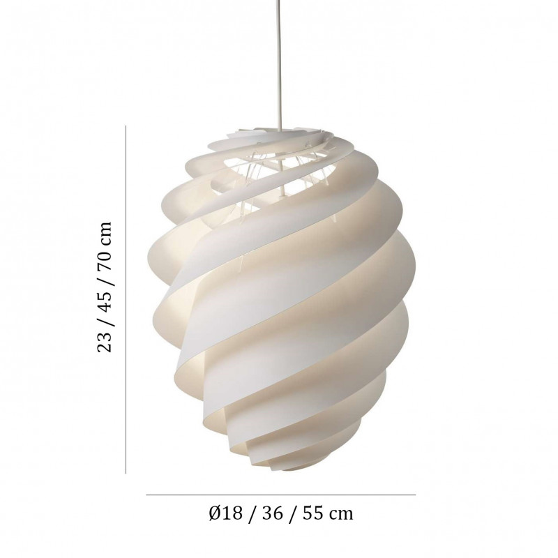 Specification image for Le Klint Swirl 2 Pendant Light