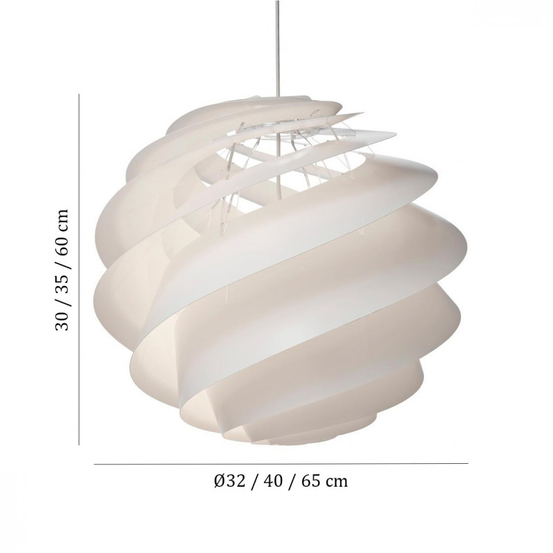 Specification image for Le Klint Swirl 3 Pendant Light