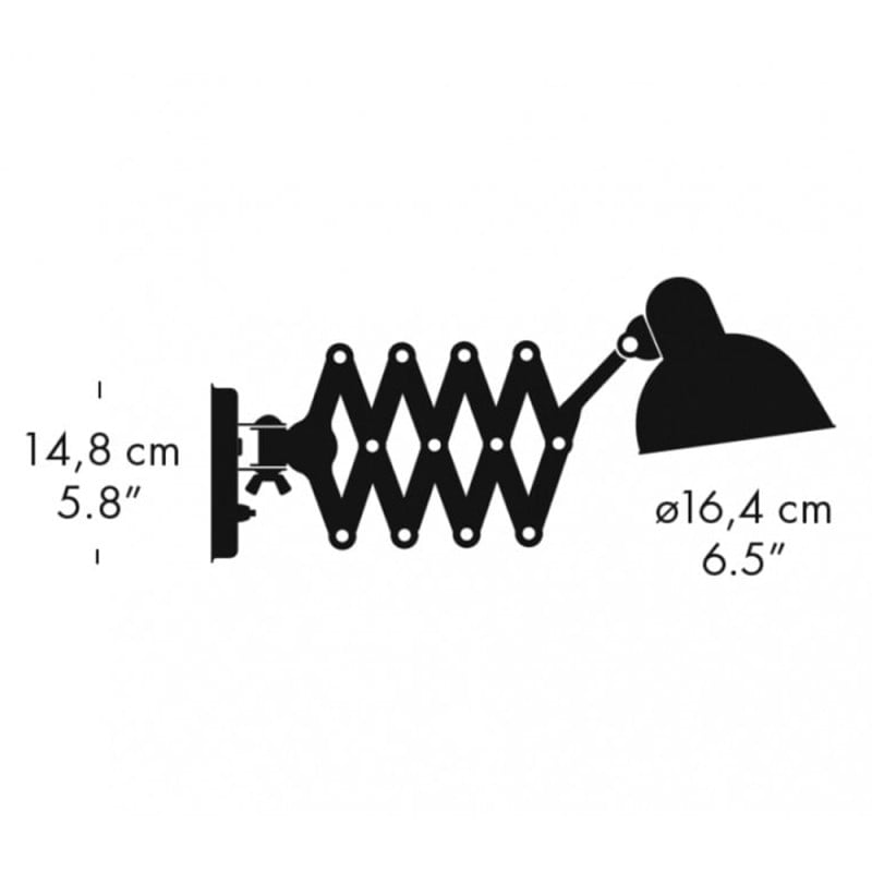 Specification Image for Fritz Hansen Kaiser Idell 6718 Wall Light